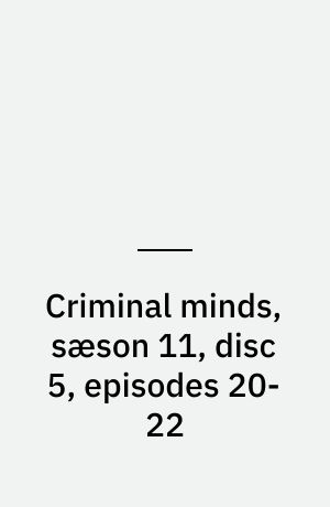 Criminal minds, sæson 11, disc 5, episodes 20-22