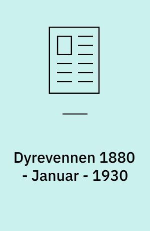Dyrevennen 1880 - Januar - 1930