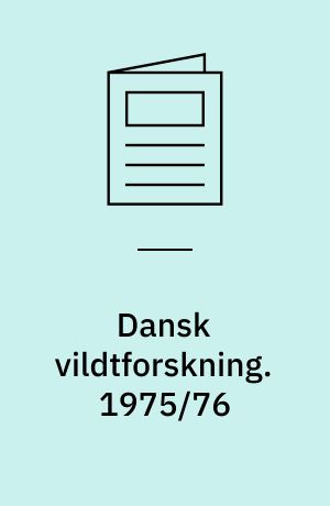 Dansk vildtforskning. 1975/76
