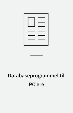 Databaseprogrammel til PC'ere: Tekstbehandlingsprogrammel til PC'ere