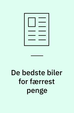 De bedste biler for færrest penge