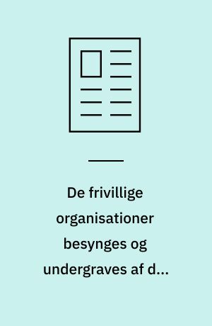 De frivillige organisationer besynges og undergraves af den tvetungede beskæftigelsesminister