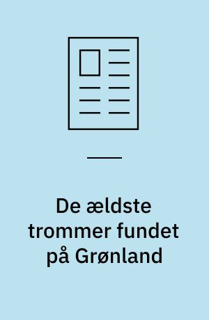De ældste trommer fundet på Grønland