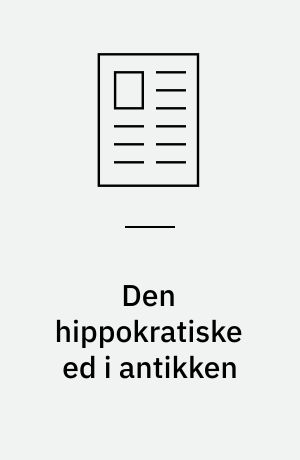 Den hippokratiske ed i antikken