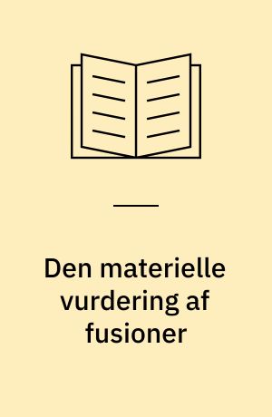 Den materielle vurdering af fusioner : et studie i rækkevidden af fusionsforordningens artikel 2 med henblik på hvorvidt den omfatter kollektiv dominans uden samordning og en afvejning af fordele og ulemper ved dominansvurderingen sammenholdt med slc-testen (betydelig mindskelse af konkurrence)