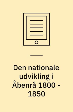 Den nationale udvikling i Åbenrå 1800-1850