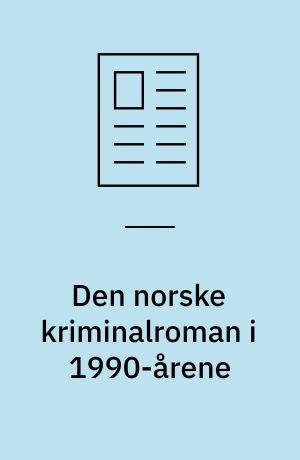 Den norske kriminalroman i 1990-årene