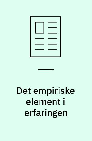 Det empiriske element i erfaringen