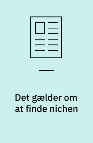 Det gælder om at finde nichen