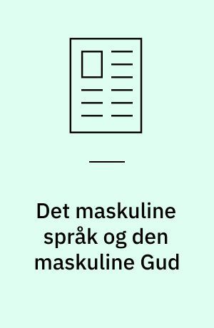 Det maskuline språk og den maskuline Gud