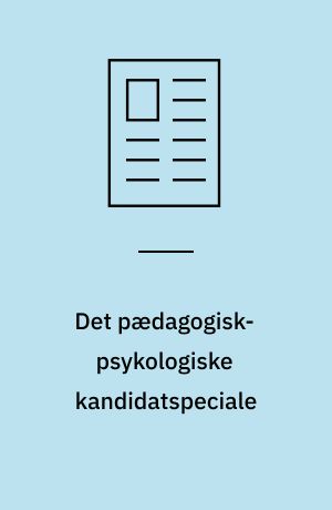 Det pædagogisk-psykologiske kandidatspeciale : hvordan skrives der om PPR i danske kandidatspecialer?