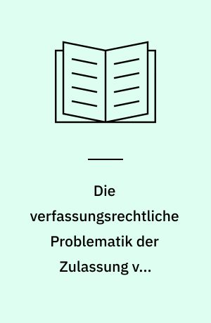 Die verfassungsrechtliche Problematik der Zulassung von Rundfunkveranstalten des Privatrechts : Rechtsgutachten aus Anlass der konkreten Normenkontrolle über die Verfassungsmässigkeit der ; 38-46 e des sårländischen Rundfunkgesetzes
