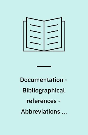 Documentation - Bibliographical references - Abbreviations of typical words