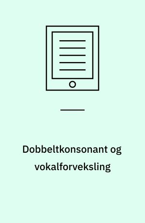 Dobbeltkonsonant og vokalforveksling