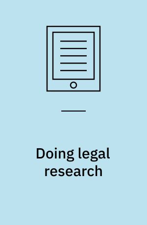 Doing legal research : a guide for social scientists and mental health professionals