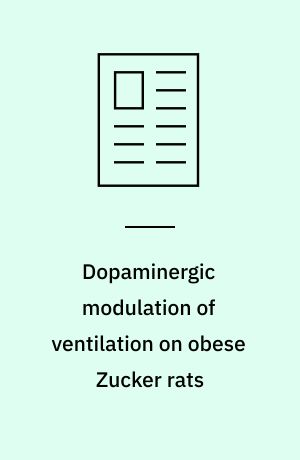 Dopaminergic modulation of ventilation on obese Zucker rats