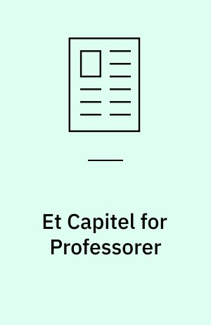 Et Capitel for Professorer : de communi præcepto legis naturalis: Introduktion