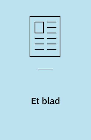 Et blad: Erindring, anekdote, navn
