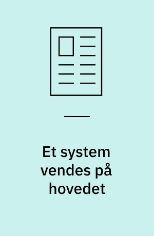 Et system vendes på hovedet : decentrale kraftvarmeværker og vindmøller producerer nu så megen el, at der skal gribes ind for, at el-forsyningen ikke bryder sammen : men først skal lovgrundlaget være i orden