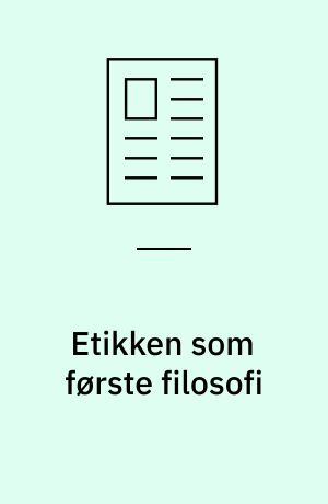 Etikken som første filosofi