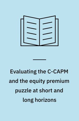 Evaluating the C-CAPM and the equity premium puzzle at short and long horizons : a markovian bootstrap approach