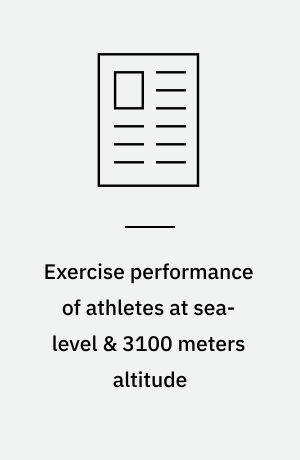 Exercise performance of athletes at sea-level & 3100 meters altitude