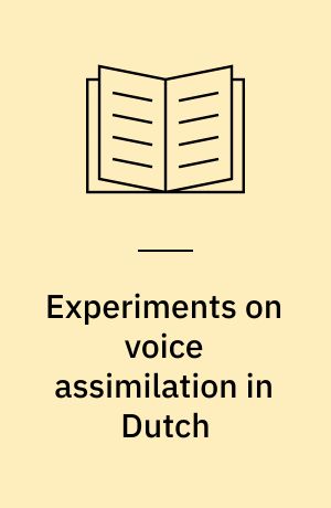Experiments on voice assimilation in Dutch : prosodic structures and tempo