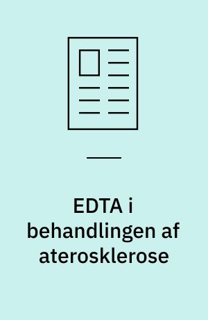 EDTA i behandlingen af aterosklerose