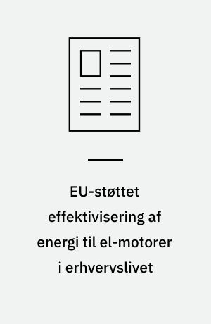 EU-støttet effektivisering af energi til el-motorer i erhvervslivet