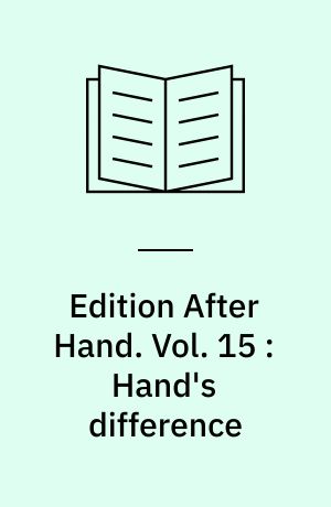 Edition After Hand. Vol. 15 : Hand's difference