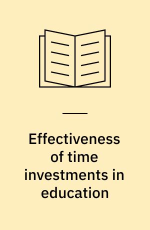 Effectiveness of time investments in education : insights from a review and eeta-analysis