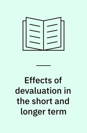 Effects of devaluation in the short and longer term