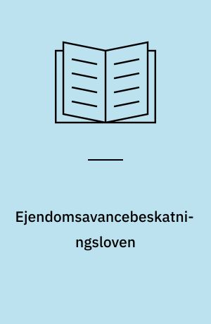 Ejendomsavancebeskatningsloven : ændringer : lov nr. 434 af 26. juni 1998