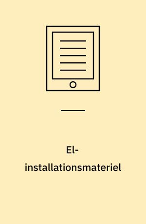 El-installationsmateriel