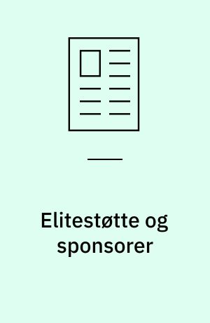 Elitestøtte og sponsorer