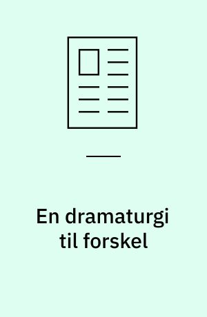 En dramaturgi til forskel : film og computerspil