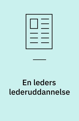 En leders lederuddannelse
