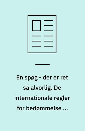 En spøg - der er ret så alvorlig. De internationale regler for bedømmelse af dansere, ICAD
