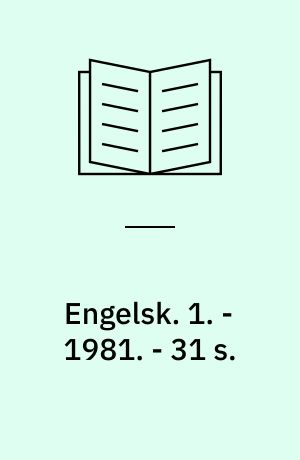 Engelsk : vocabulary. 1. - 1981. - 31 s.