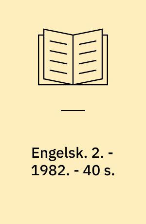 Engelsk : vocabulary. 2. - 1982. - 40 s.