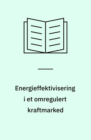 Energieffektivisering i et omregulert kraftmarked : en analyse av aktørenes endrede rammebetingelser og muligheter i konkurranseutsatte forretningsomgivelser