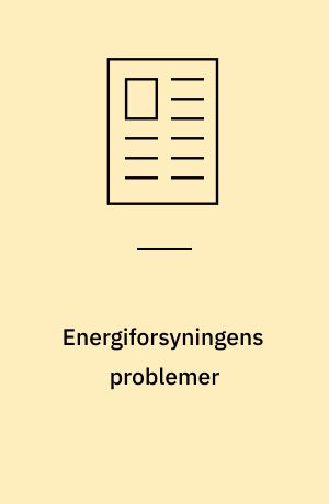 Energiforsyningens problemer