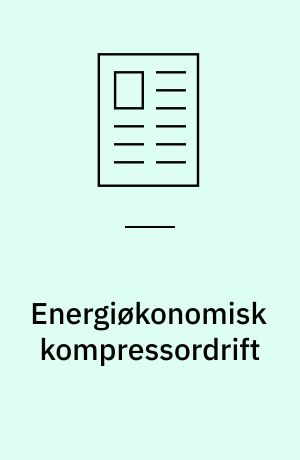 Energiøkonomisk kompressordrift : SR-motoren afpasser trykluftlevering med -forbrug med konstant høj virkningsgrad via variabel hastighed