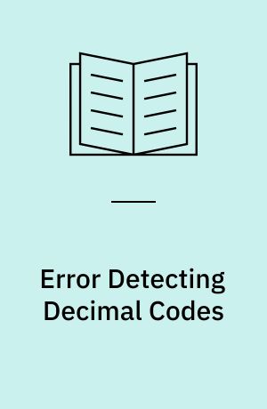Error Detecting Decimal Codes