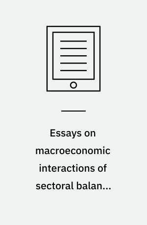 Essays on macroeconomic interactions of sectoral balance sheets : dissertation submitted 2020