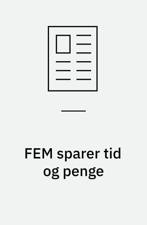 FEM sparer tid og penge : simulering