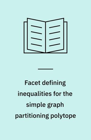 Facet defining inequalities for the simple graph partitioning polytope