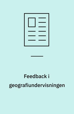 Feedback i geografiundervisningen