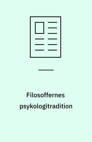 Filosoffernes psykologitradition