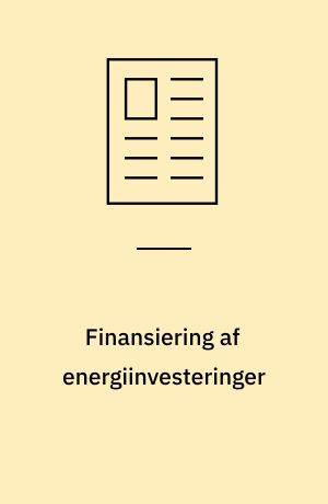 Finansiering af energiinvesteringer